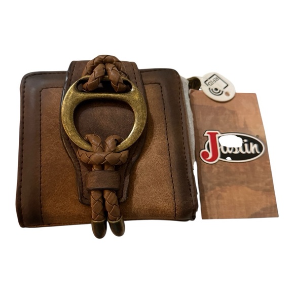 Justin RFID-Blocking Brown Wallet – New with Tags - Picture 1 of 5